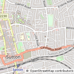 Map of Sutton, Surrey