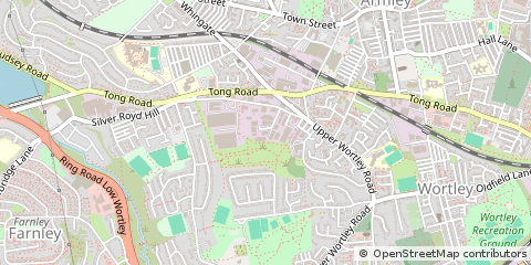 Map of Leeds, West Yorkshire