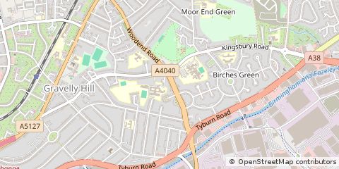 Map of Birmingham, West Midlands