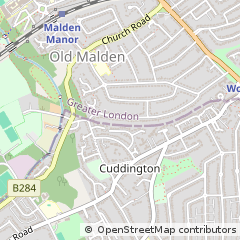 Map of Worcester Park