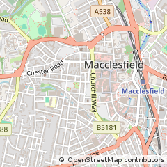 Map of Macclesfield, Cheshire