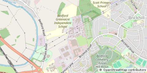 Map of Bedford, Bedfordshire
