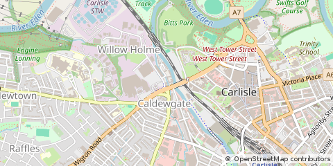 Map of Carlisle, Cumbria