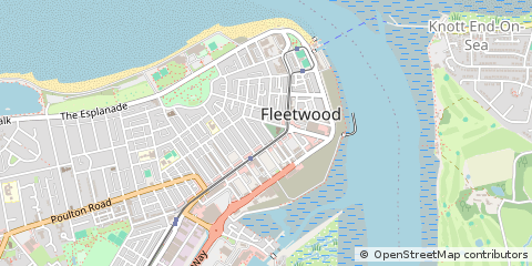 Map of Fleetwood, Lancashire