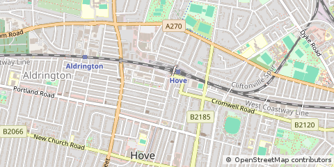 Map of Hove, East Sussex