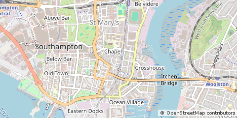Map of Southampton, Hampshire