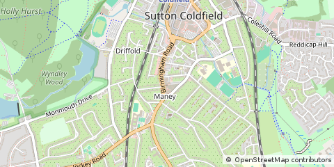 Map of Sutton Coldfield