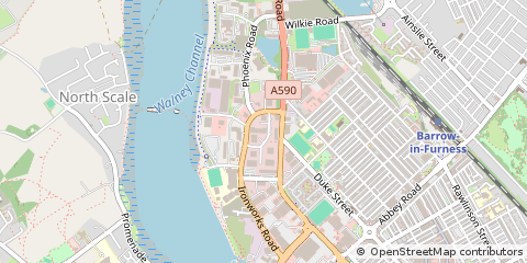 Map of Barrow-in-Furness, Cumbria