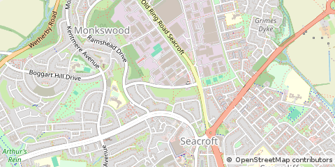 Map of Leeds, West Yorkshire