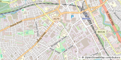 Map of Bolton, Lancashire