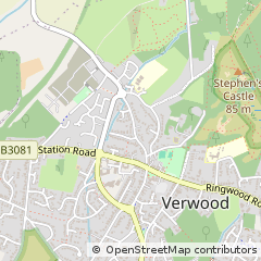 Map of Verwood, Dorset