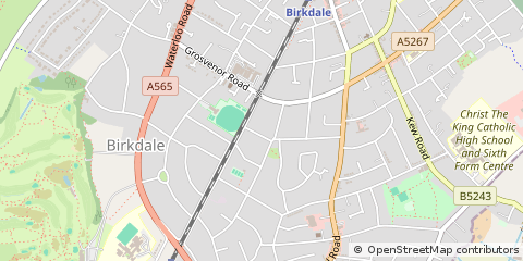 Map of Birkdale, Merseyside