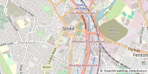 Map of Stoke-on-Trent, Staffordshire