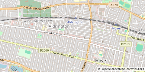 Map of Hove, East Sussex