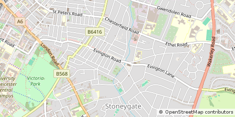 Map of Leicester