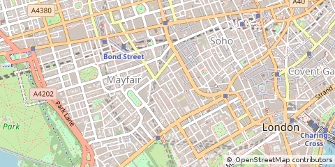 Map of Mayfair, London