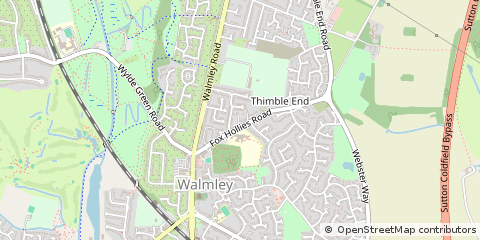 Map of Sutton Coldfield, West Midlands