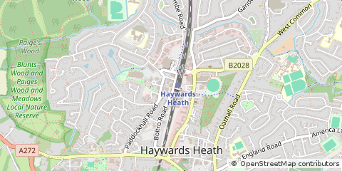 Map of Haywards Heath