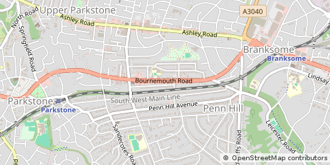 Map of Poole, Dorset