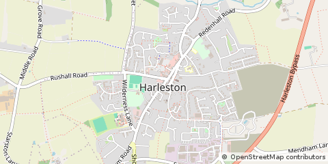 Map of Harleston, Norfolk