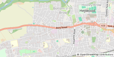 Map of Heywood, Lancashire