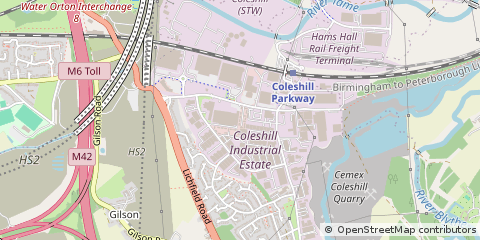 Map of Birmingham, Coleshill