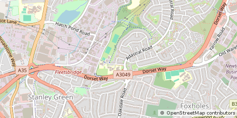 Map of Poole, Dorset