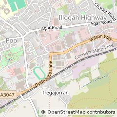 Map of Redruth, Cornwall