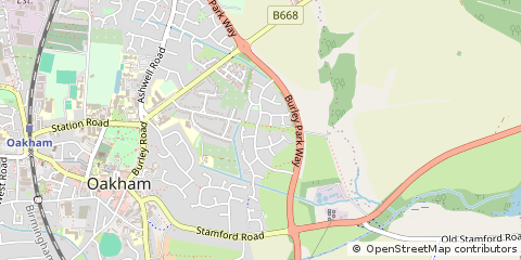 Map of Oakham, Rutland