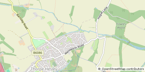 Map of Rotherham, South Yorkshire