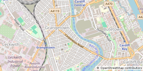 Map of Cardiff