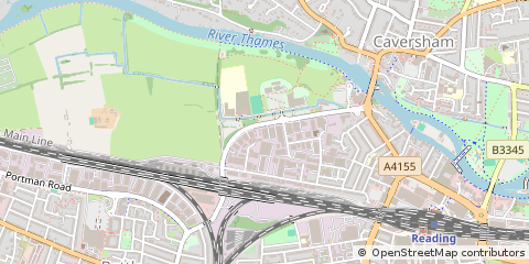 Map of Reading, Berkshire