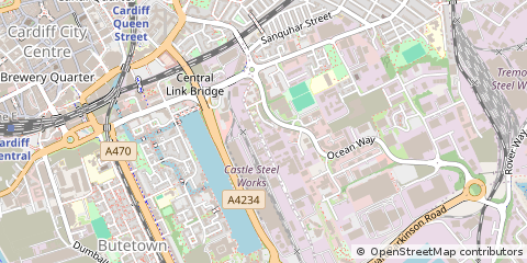 Map of Cardiff