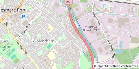 Map of Ellesmere Port, Merseyside