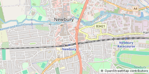 Map of Newbury, Berkshire