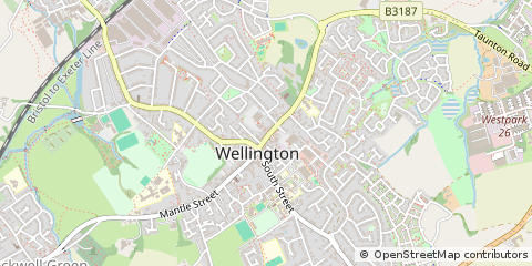 Map of Wellington, Somerset