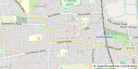 Map of Cottingham, East Yorkshire
