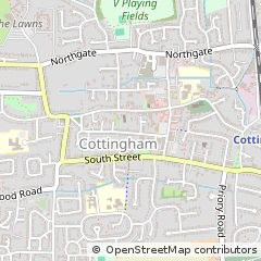 Map of Cottingham, East Yorkshire