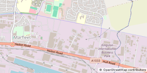 Map of Kingston Upon Hull, East Riding