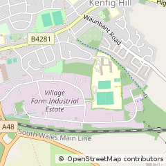 Map of Bridgend, MID Glamorgan