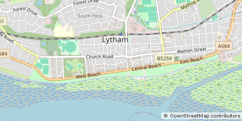 Map of Lytham ST. Annes, Lancashire
