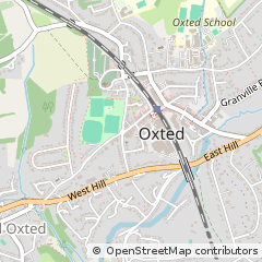 Map of Oxted, Surrey