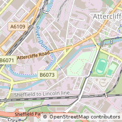 Map of Sheffield, South Yorkshire