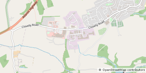 Map of Bideford, Devon