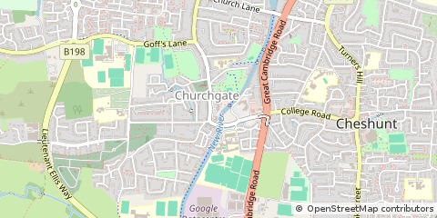 Map of Cheshunt, Hertfordshire