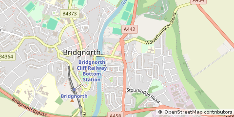 Map of Bridgnorth, Shropshire