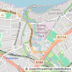 Map of Gateshead, Tyne and Wear