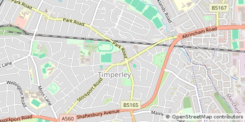 Map of Altrincham, Cheshire