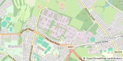 Map of Consett, Co.durham