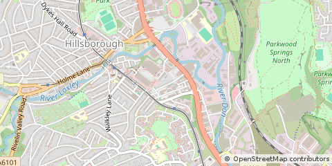 Map of Sheffield, South Yorkshire